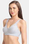 Juliet Lightly Lined Non-Wired Full Coverage Minimiser Bra - Grey — thumbnail 3