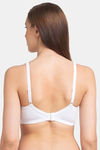 Juliet Lightly Lined Non-Wired Full Coverage Minimiser Bra - White — thumbnail 2