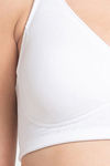 Juliet Lightly Lined Non-Wired Full Coverage Minimiser Bra - White — thumbnail 4