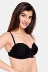 Juliet Padded Non-Wired Medium Coverage T-Shirt Bra - Black — thumbnail 3