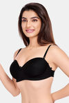 Juliet Padded Non-Wired Medium Coverage T-Shirt Bra - Black — thumbnail 4