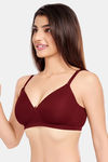 Juliet Padded Non-Wired Full Coverage T-Shirt Bra - Maroon — thumbnail 4