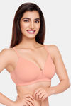 Juliet Padded Non-Wired Full Coverage T-Shirt Bra - Peach — thumbnail 3