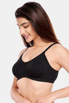 Juliet Double Layered Non-Wired Full Coverage T-Shirt Bra - Black — thumbnail 4
