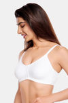 Juliet Double Layered Non-Wired Full Coverage T-Shirt Bra - White — thumbnail 4