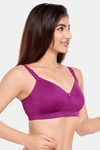 Juliet Padded Non-Wired Full Coverage No Sag / Sag Lift Bra - Wine — thumbnail 4