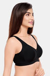 Juliet Padded Non-Wired Full Coverage Minimiser Bra - Black — thumbnail 3