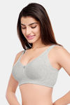 Juliet Padded Non-Wired Full Coverage Minimiser Bra - Grey — thumbnail 4