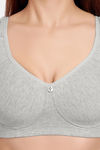 Juliet Padded Non-Wired Full Coverage Minimiser Bra - Grey — thumbnail 5