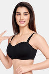 Juliet Padded Non-Wired Full Coverage Strapless Bra - Black — thumbnail 4