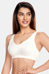 Juliet Double Layered Non-Wired Full Coverage Minimiser Bra - White — thumbnail 4