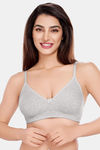 Juliet Double Layered Non-Wired Medium Coverage T-Shirt Bra - Grey — thumbnail 1