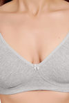 Juliet Double Layered Non-Wired Medium Coverage T-Shirt Bra - Grey — thumbnail 5