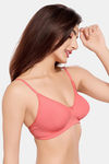 Juliet Double Layered Non-Wired Medium Coverage T-Shirt Bra - Peach — thumbnail 3
