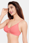 Juliet Double Layered Non-Wired Medium Coverage T-Shirt Bra - Peach — thumbnail 4