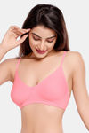 Juliet Double Layered Non-Wired Medium Coverage T-Shirt Bra - Pink — thumbnail 4