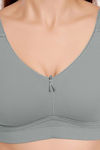 Juliet Double Layered Non-Wired Full Coverage Minimiser Bra - Grey — thumbnail 5