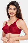 Juliet Double Layered Non-Wired Full Coverage Blouse Bra - Maroon — thumbnail 4