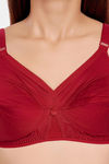 Juliet Double Layered Non-Wired Full Coverage Blouse Bra - Maroon — thumbnail 5