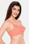 Juliet Double Layered Non-Wired Full Coverage Blouse Bra - Peach — thumbnail 3