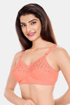 Juliet Double Layered Non-Wired Full Coverage Blouse Bra - Peach — thumbnail 4