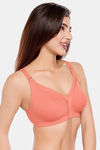 Juliet Double Layered Non-Wired Full Coverage Minimiser Bra - Peach — thumbnail 3