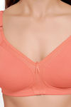 Juliet Double Layered Non-Wired Full Coverage Minimiser Bra - Peach — thumbnail 5