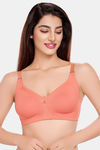 Juliet Double Layered Non-Wired Full Coverage Minimiser Bra - Peach — thumbnail 6