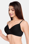 Juliet Padded Non-Wired Full Coverage T-Shirt Bra - Black — thumbnail 4