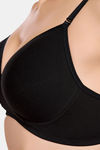Juliet Padded Non-Wired Full Coverage T-Shirt Bra - Black — thumbnail 6