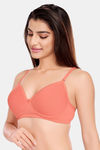 Juliet Padded Non-Wired Full Coverage T-Shirt Bra - Peach — thumbnail 4
