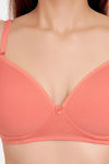 Juliet Padded Non-Wired Full Coverage T-Shirt Bra - Peach — thumbnail 5