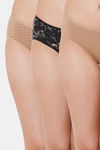 Juliet Medium Rise Full Coverage Hipster Panty (Pack of 3) - Multicolor — thumbnail 1