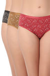 Juliet Women Medium Rise Full Coverage Hipster Panty (Pack of 3) - Multicolor — thumbnail 1