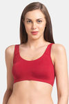 Juliet Low Impact Seamless Easy Movement Sports Bra - Maroon — thumbnail 1