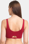 Juliet Low Impact Seamless Easy Movement Sports Bra - Maroon — thumbnail 2