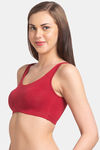 Juliet Low Impact Seamless Easy Movement Sports Bra - Maroon — thumbnail 3