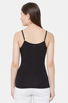 Juliet Cotton Elastane Camisole - Black — thumbnail 3