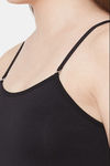Juliet Cotton Elastane Camisole - Black — thumbnail 5
