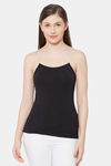 Juliet Cotton Elastane Camisole - Black — thumbnail 6