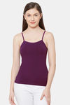Juliet Cotton Elastane Camisole - Coca cola Wine — thumbnail 1
