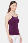 Juliet Cotton Elastane Camisole - Coca cola Wine — thumbnail 2