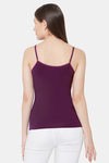 Juliet Cotton Elastane Camisole - Coca cola Wine — thumbnail 3