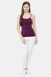 Juliet Cotton Elastane Camisole - Coca cola Wine — thumbnail 4