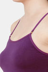 Juliet Cotton Elastane Camisole - Coca cola Wine — thumbnail 5