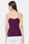 Juliet Cotton Elastane Camisole - Coca cola Wine — thumbnail 7