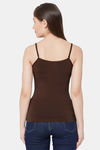 Juliet Cotton Elastane Camisole - Coffee Brown — thumbnail 3