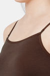 Juliet Cotton Elastane Camisole - Coffee Brown — thumbnail 5