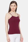 Juliet Cotton Elastane Camisole - Maroon — thumbnail 2
