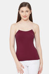 Juliet Cotton Elastane Camisole - Maroon — thumbnail 6